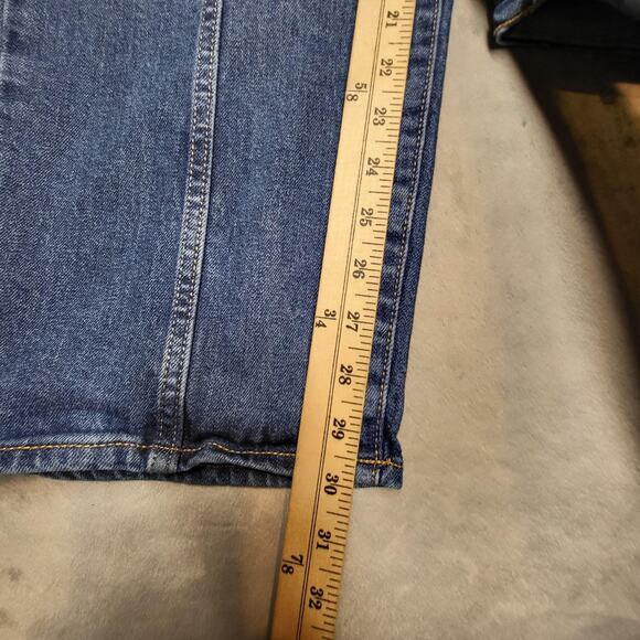 Old Navy Jeans Womens 12 Blue High-Rise Loose Utility Carpenter Straight Denim - Picture 6 of 10